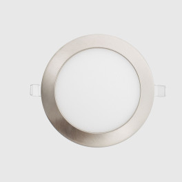 Painel LED Encastrar MAXLED 12W Redondo Aço Escovado IP44 CCT3 (3000K-4000K-6500K)