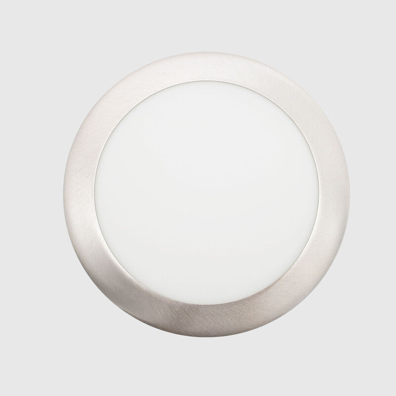 Painel LED Encastrar MAXLED 18W Redondo Aço Escovado IP44 CCT3 (3000K-4000K-6500K)