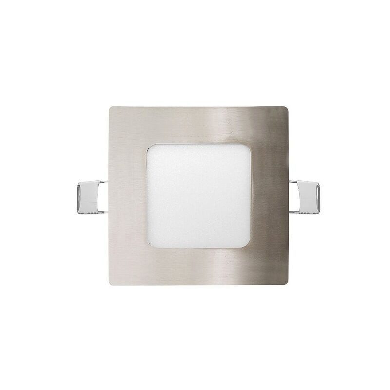 Painel LED Encastrar MAXLED 5W Quadrado Aço Escovado IP44 CCT3 (3000K-4000K-6500K)