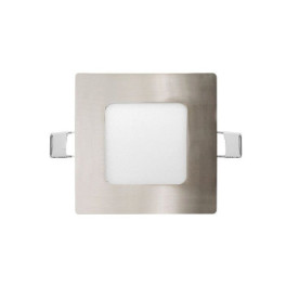 Painel LED Encastrar MAXLED 6W Quadrado Aço Escovado IP44 CCT3 (3000K-4000K-6500K)