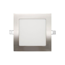 Painel LED Encastrar MAXLED 9W Quadrado Aço Escovado IP44 CCT3 (3000K-4000K-6500K)