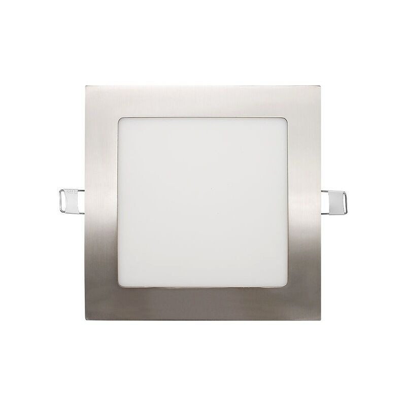 Painel LED Encastrar MAXLED 9W Quadrado Aço Escovado IP44 CCT3 (3000K-4000K-6500K)