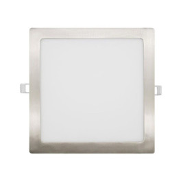 Painel LED Encastrar MAXLED 18W Quadrado Aço Escovado IP44 CCT3 (3000K-4000K-6500K)