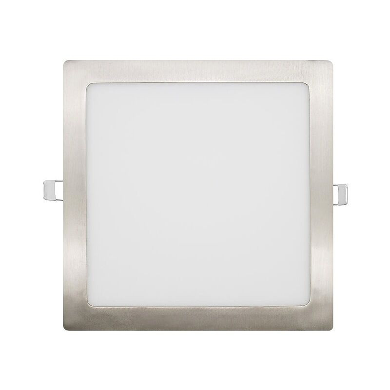 Painel LED Encastrar MAXLED 18W Quadrado Aço Escovado IP44 CCT3 (3000K-4000K-6500K)