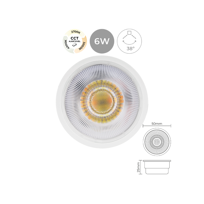 Módulo LED SLIGHTING ZELUS 6W 3CCT (2700K/3000K/4000K)