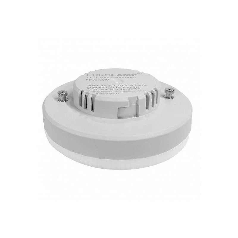 Lâmpada LED EUROLAMP GX53 8W 680LM 3CCT (3000K/4000K/6500K)