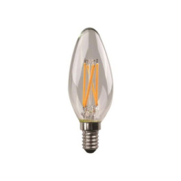 Lâmpada LED EUROLAMP E14 Chama Filamento 4.2W Luz Natural (4000K)