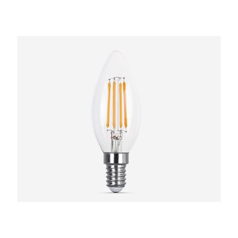Lâmpada LED ARON E14 Chama Filamento 6W 2200K Dimável