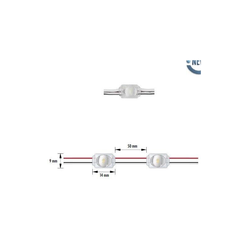 Módulo LED EPLUS 12V 0.24W 1x SMD IP65 Luz Quente (3000K)