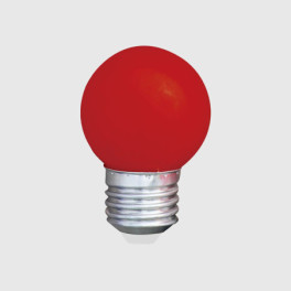 Lâmpada LED MAXLED E27 G45 1W Vermelho Arraial