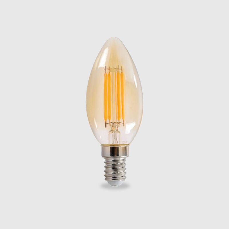 Lâmpada LED MAXLED E14 Chama Filamento 4W Luz Quente (2500K)
