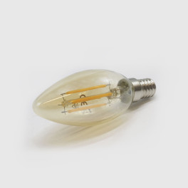 Lâmpada LED MAXLED E14 Chama Filamento 4W Luz Quente (2500K)