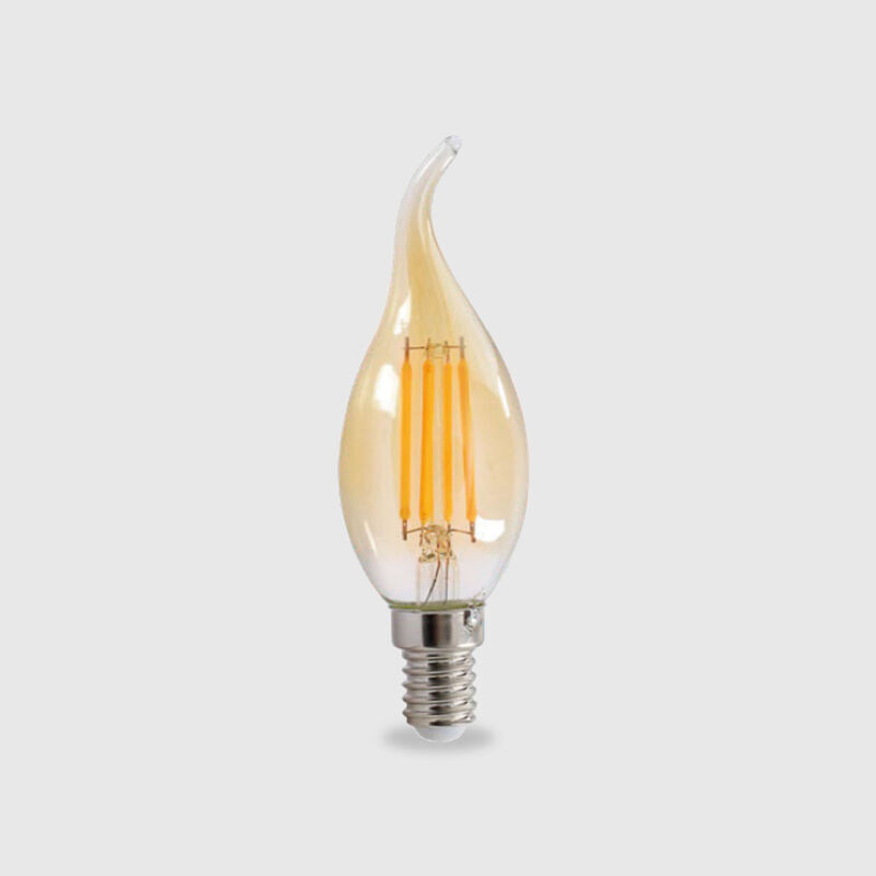 Lâmpada LED MAXLED E14 Chama Pico Filamento 4W Luz Quente (2500K)