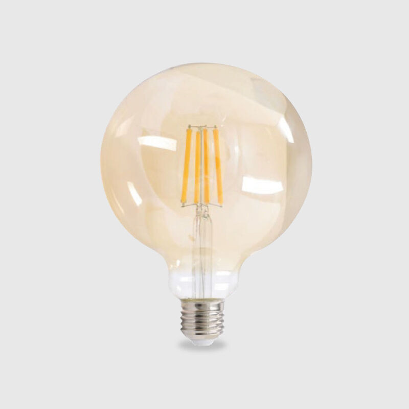 Lâmpada LED LUXTAR E27 G125 Filamento 8W Bronze Luz Quente (2700K)