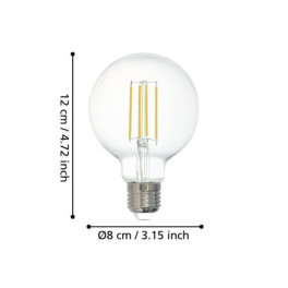 Lâmpada Filamento Smart LED Bluetooth EGLO Connect E27 G80 6W 2700k