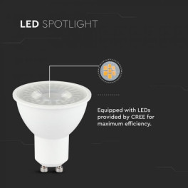 Lâmpada LED V-TAC PRO GU10 Plástico 7.5W 110º Luz Fria (6500K)