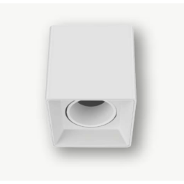 Aro GU10 Saliente Recuado Fixo MAXLED Quadrado Branco PC IP20