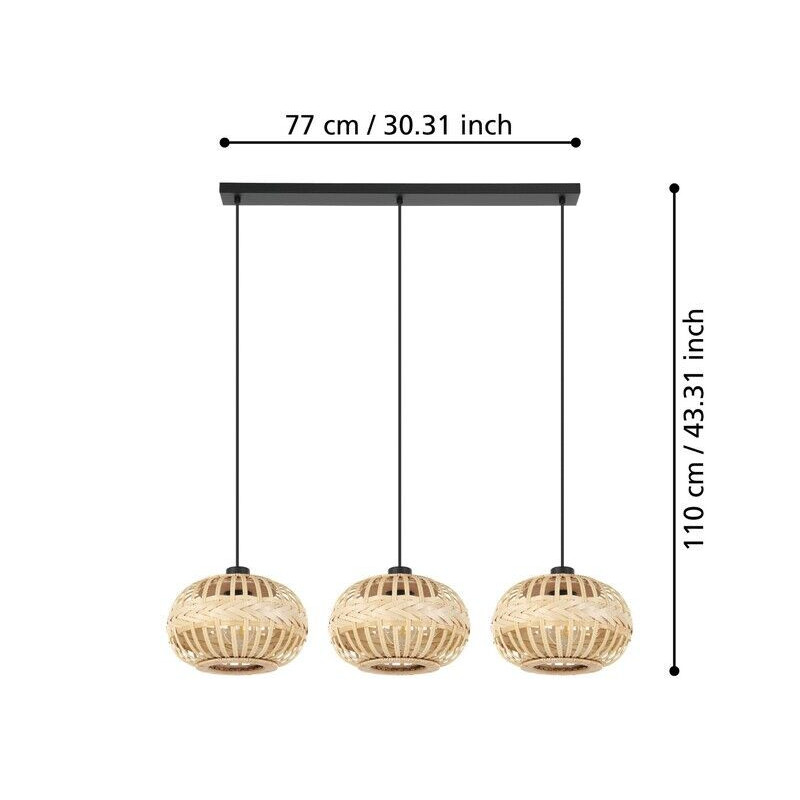 Candeeiro Suspenso EGLO AMSFIELD 3X E27
