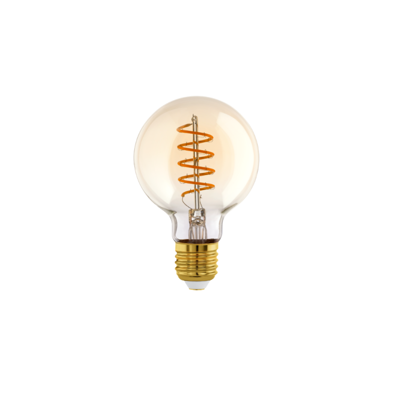 Lâmpada LED EGLO E27 G95 Filamento Espiral 4W Luz Quente (2000K)