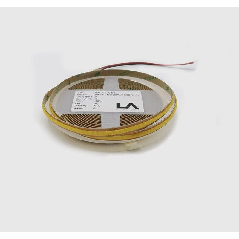 Fita LED 5M COB CORTE LIVRE LUMIARQ 24V 10W/m 4000K IP20 55lm/W