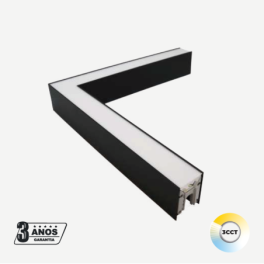 União em L 24W 3240lm CCT (3000K-4000K-6000K) para Luminária LED Linear MODULINE II Preta IP20 MAXLED