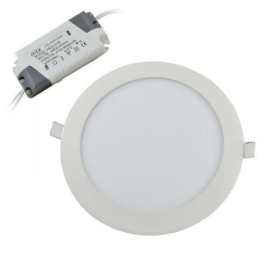 Painel LED LUSELAMP 18W Redondo Branco CCT (3000K-4200K-6400K) IP44