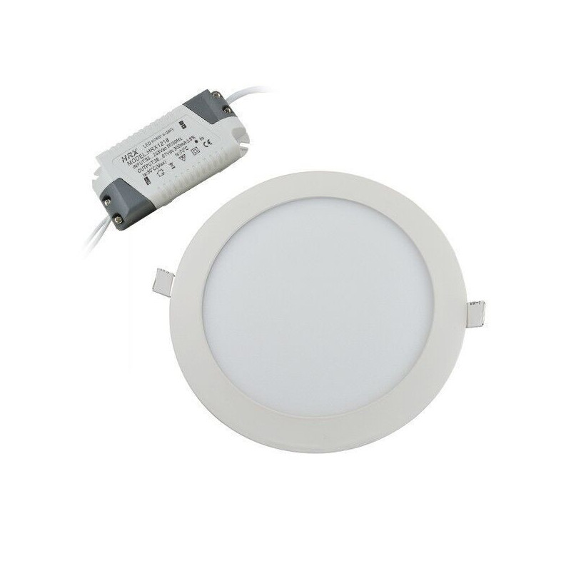 Painel LED LUSELAMP 18W Redondo Branco CCT (3000K-4200K-6400K) IP44