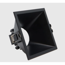 Aro GU10 Fixo Recuado MAXLED Quadrado Preto