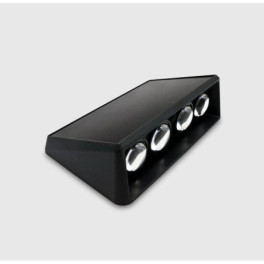 Aplique LED de Parede Solar MAXLED Preto 12W 3CCT IP54 (166 x 97 x 48mm)
