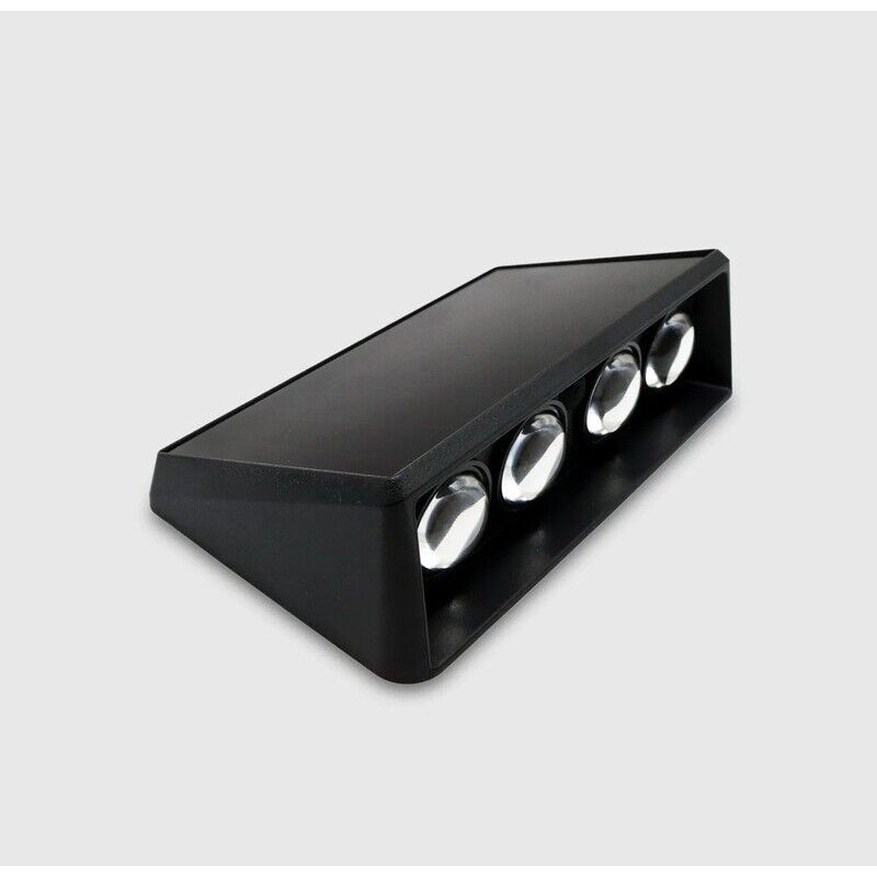 Aplique LED de Parede Solar MAXLED Preto 12W 3CCT IP54 (166 x 97 x 48mm)