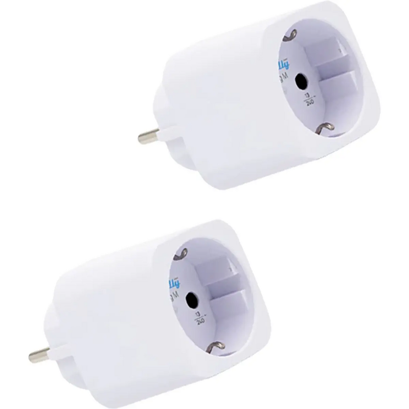 Shelly Plug M Gen3 White 2-pack - Adaptador de Tomada WIFI Matter com medidor de Consumo 3000W (2 Uni)