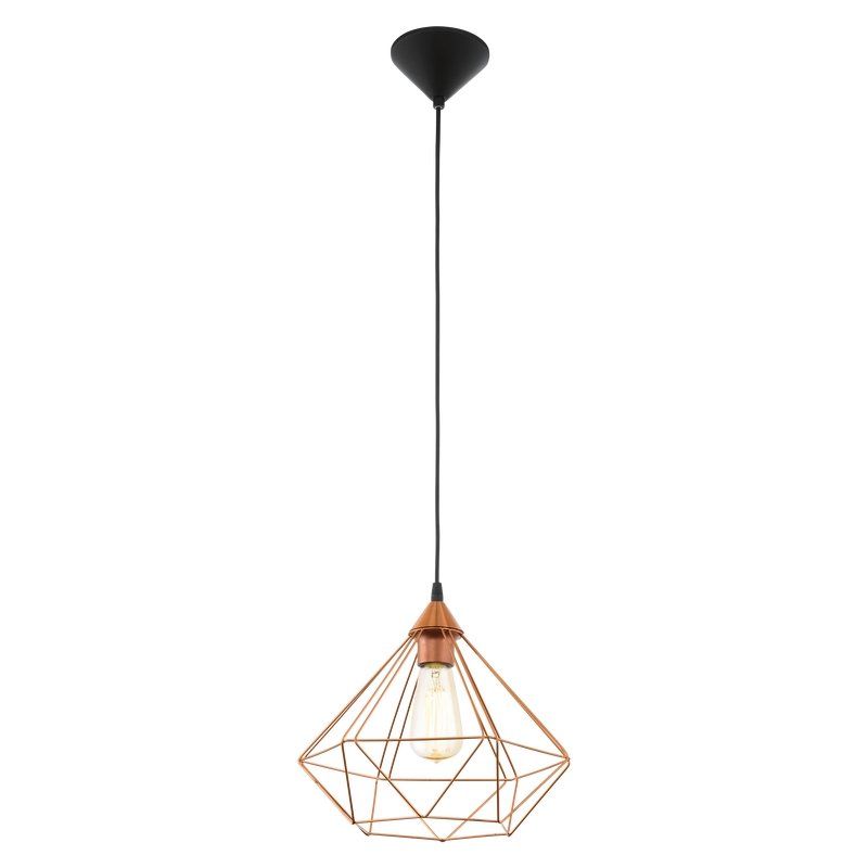 Candeeiro Suspenso EGLO Tarbes 325mm Cobre E27