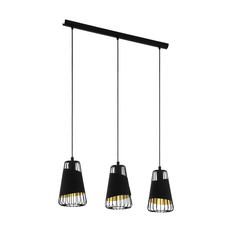 Candeeiro Suspenso EGLO Austell Cobre Petro 3x E27