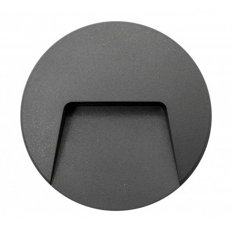 Aplique LED LUXTAR Redondo Antracite 3W Luz Quente (3000K) IP65