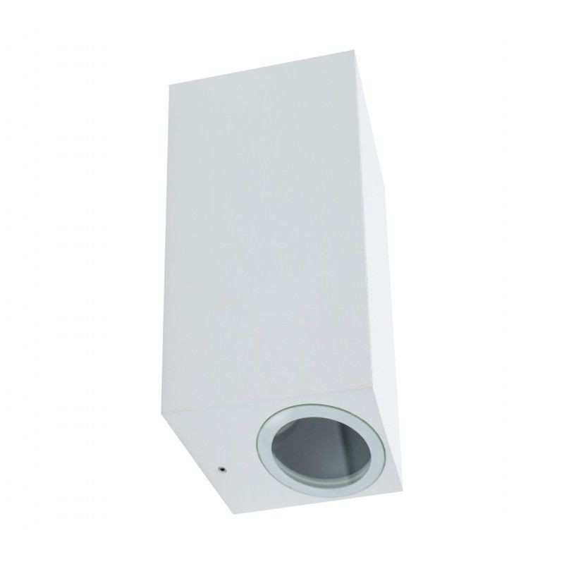 Aplique de Parede MAXLED Alumínio Retangular Branco para 2x GU10