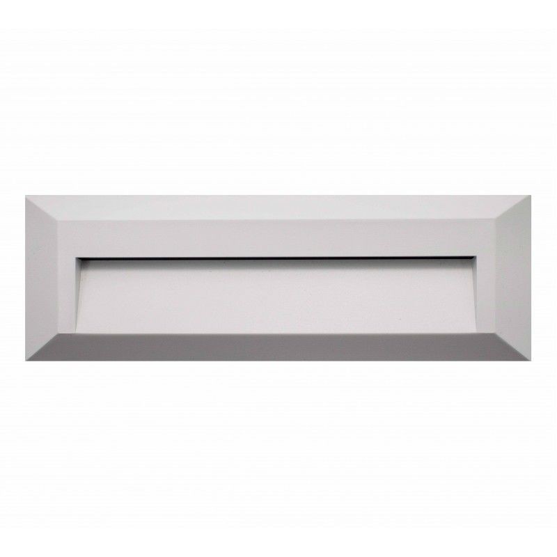 Aplique LED LUXTAR Retangular Branco 1.8W Luz Quente (3000K) IP65