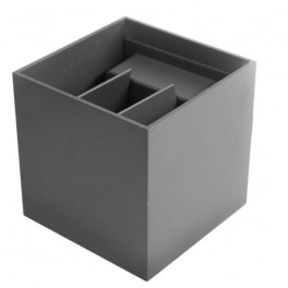 Aplique LED de Parede MAXLED Cubo Cinza 2X 3W Luz Natural (4000K)
