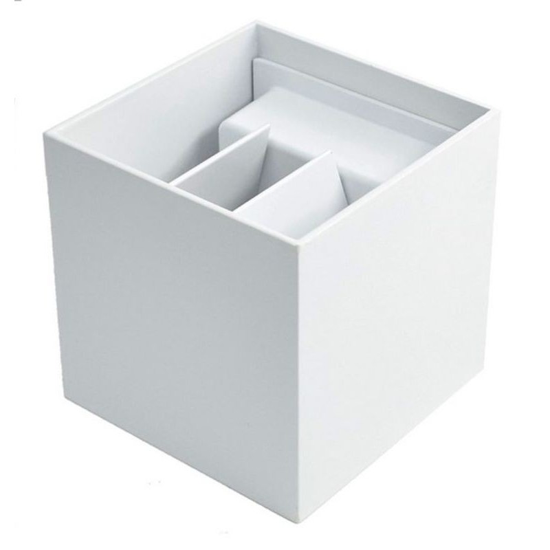 Aplique LED de Parede MAXLED Cubo Branco 2X 3W Luz Quente (3000K)