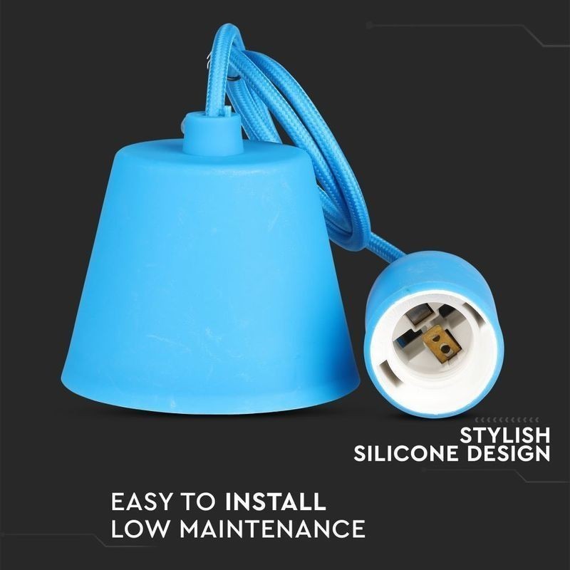 Suspensão V-TAC E27 Plástico Azul Claro