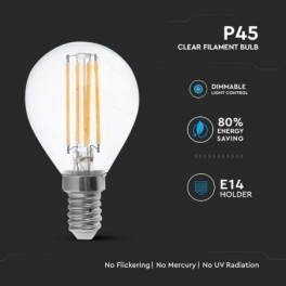 Lâmpada LED V-TAC E14 P45...