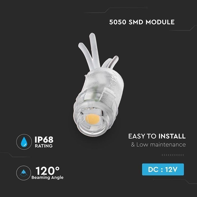 Módulo LED V-TAC 12V 0.24W 1x SMD 5050 IP68 Luz Fria