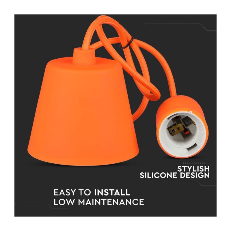 Suspensão V-TAC E27 Plástico Laranja