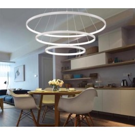 Candeeiro Suspenso LED MLUX ORBITA 76W Branco 60cm Luz Quente (3000K)