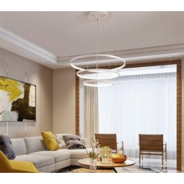Candeeiro Suspenso LED MLUX ORBITA 76W Branco 60cm Luz Quente (3000K)
