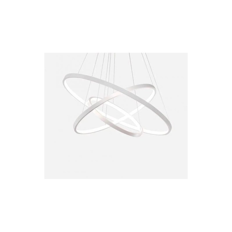 Candeeiro Suspenso LED MLUX ORBITA 76W Branco 60-40-20cm Luz Natural (4000K)