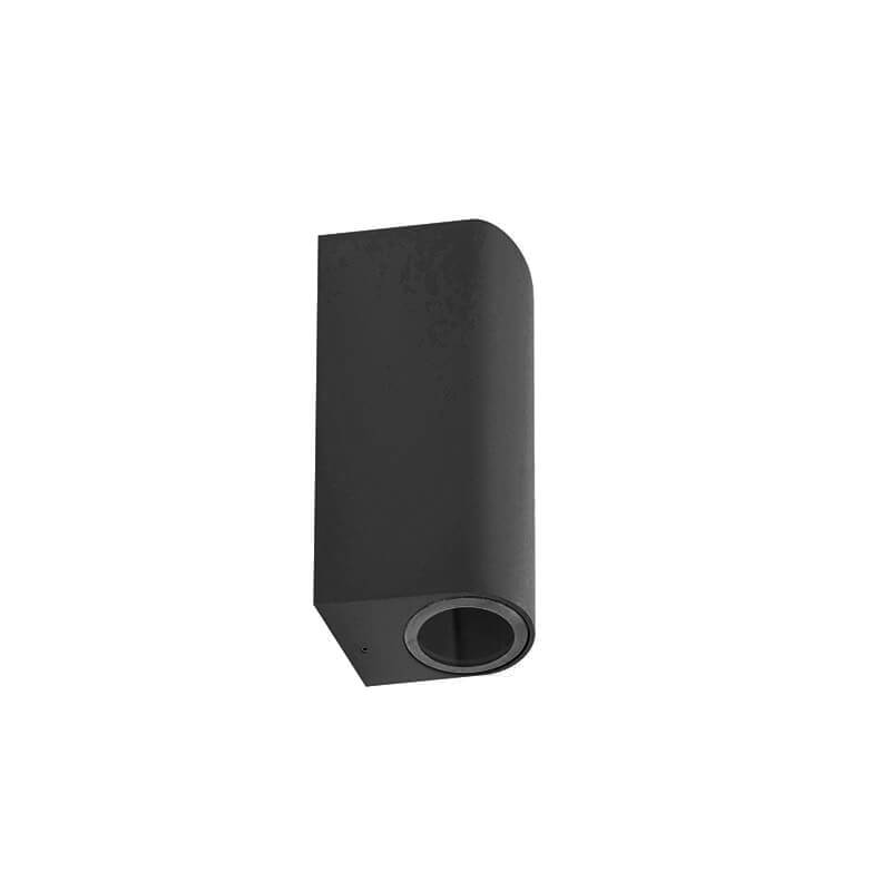 Aplique de Parede MAXLED Alumínio Cilíndrico Preto para 2x GU10