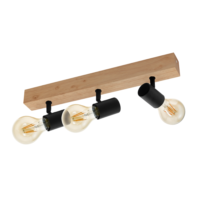 Candeeiro de Teto EGLO Townshend 3 Preto 3x E27