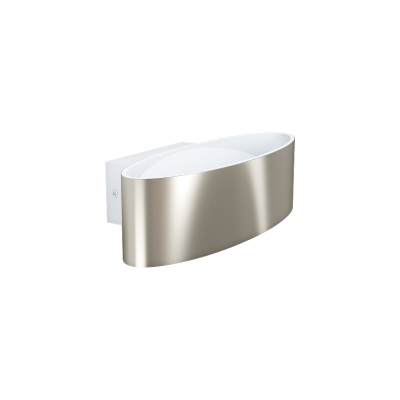 Aplique LED de Parede EGLO MACCACARI Branco/Níquel-mate 10w Luz Quente