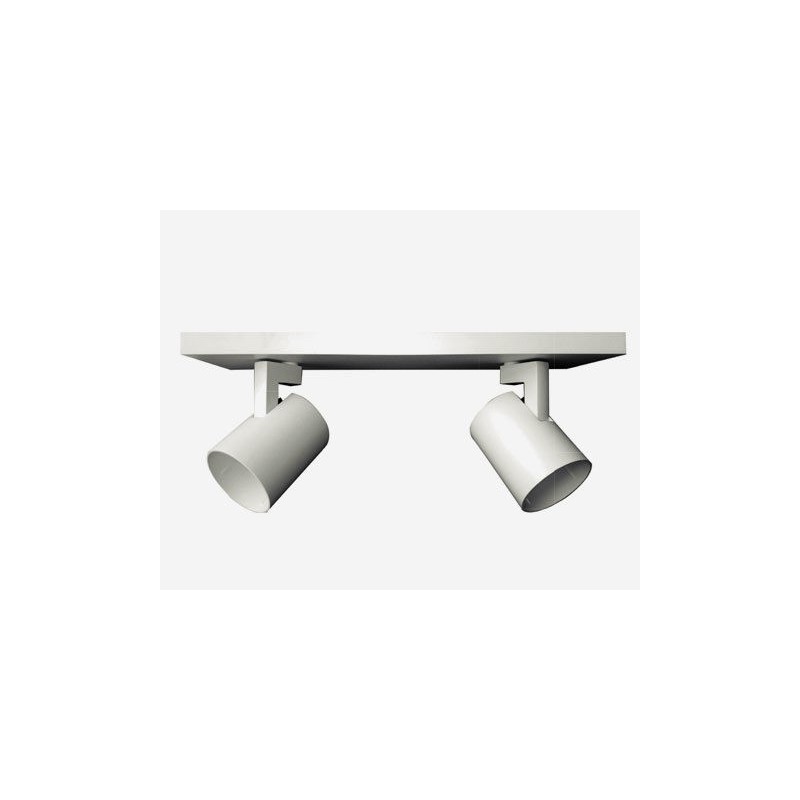 Candeeiro de Teto ARON Natan Alumínio Branco Orientável para 2x GU10