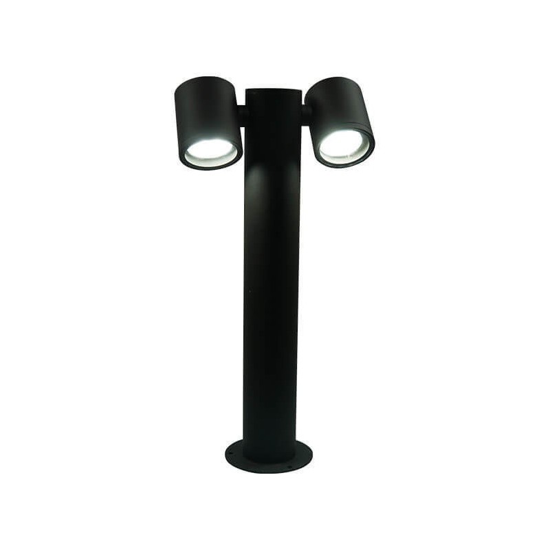 Aplique de Jardim MAXLED Alumínio Preto Orientável para 2x GU10